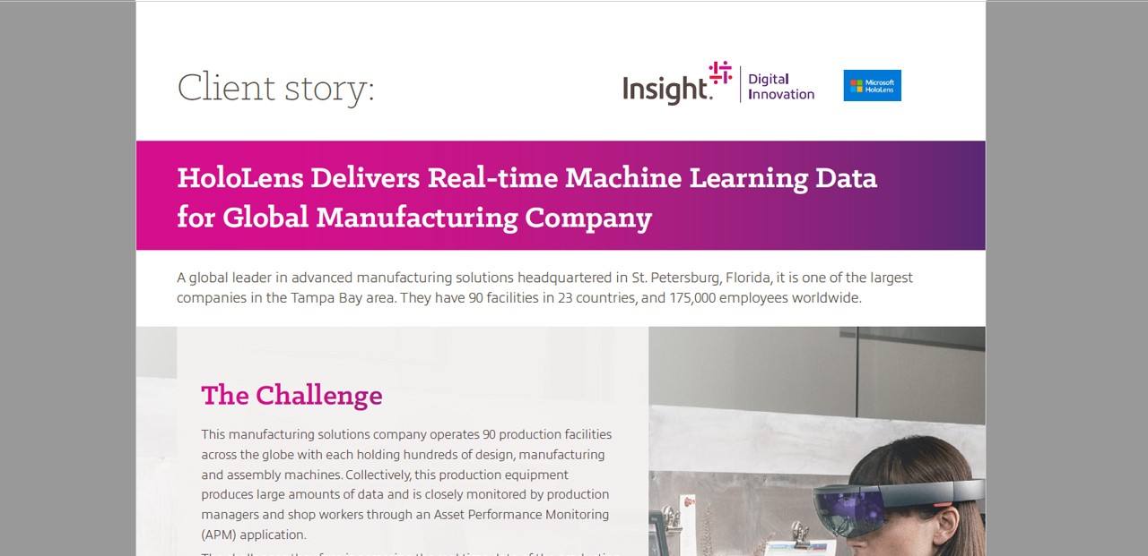 Article HoloLens: Insight helped a global leader in advanced manufacturing Image