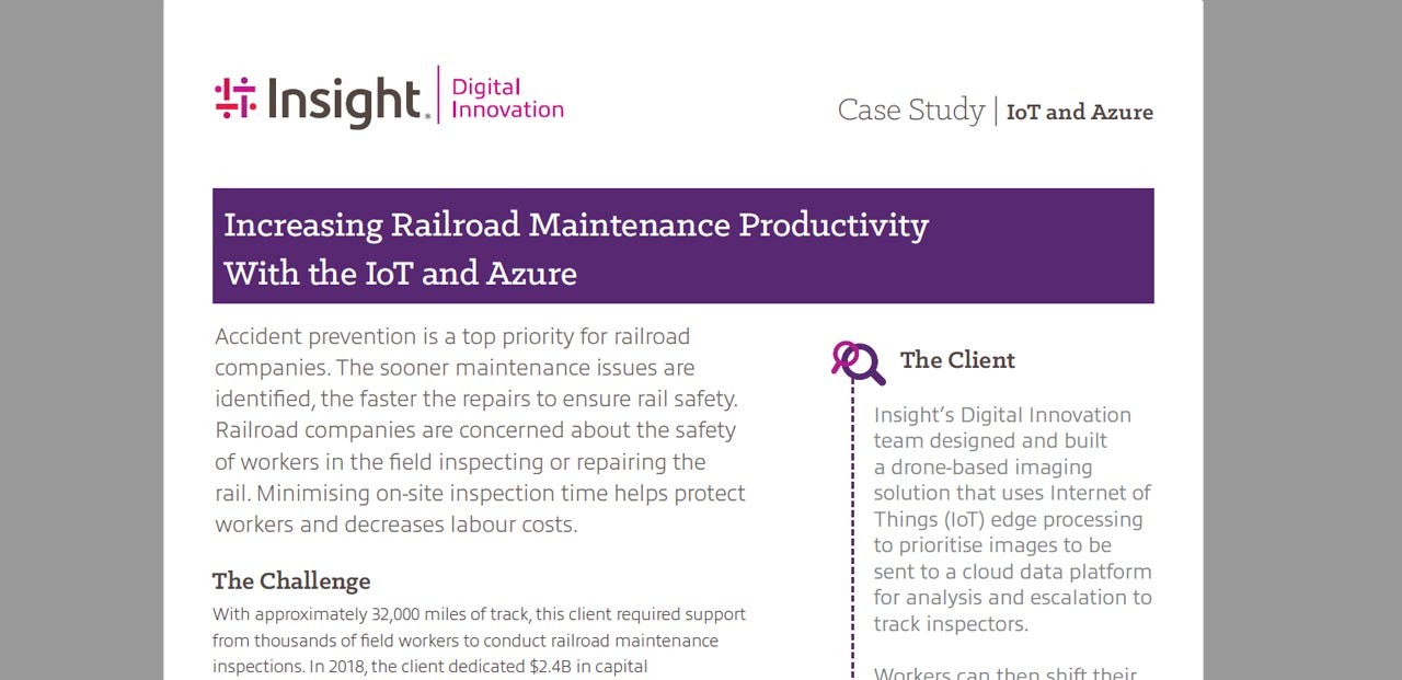 Article IoT & Azure Increase Railroad Maintenance Image